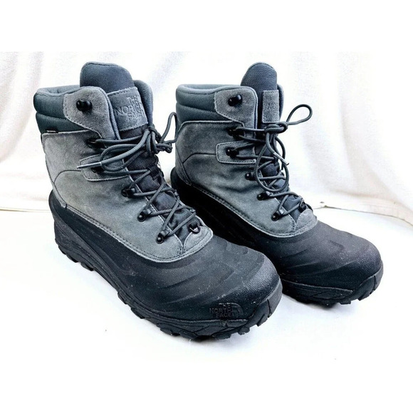 The North Face size 14 Men\'s Chilkat IV Waterproof Boots Heat Seeker Gray Suede